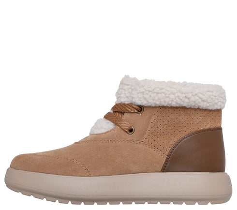 Ghete sport, dama, SKECHERS GO WALK HORIZON BOOT 144722-CSNT maro, piele intoarsa